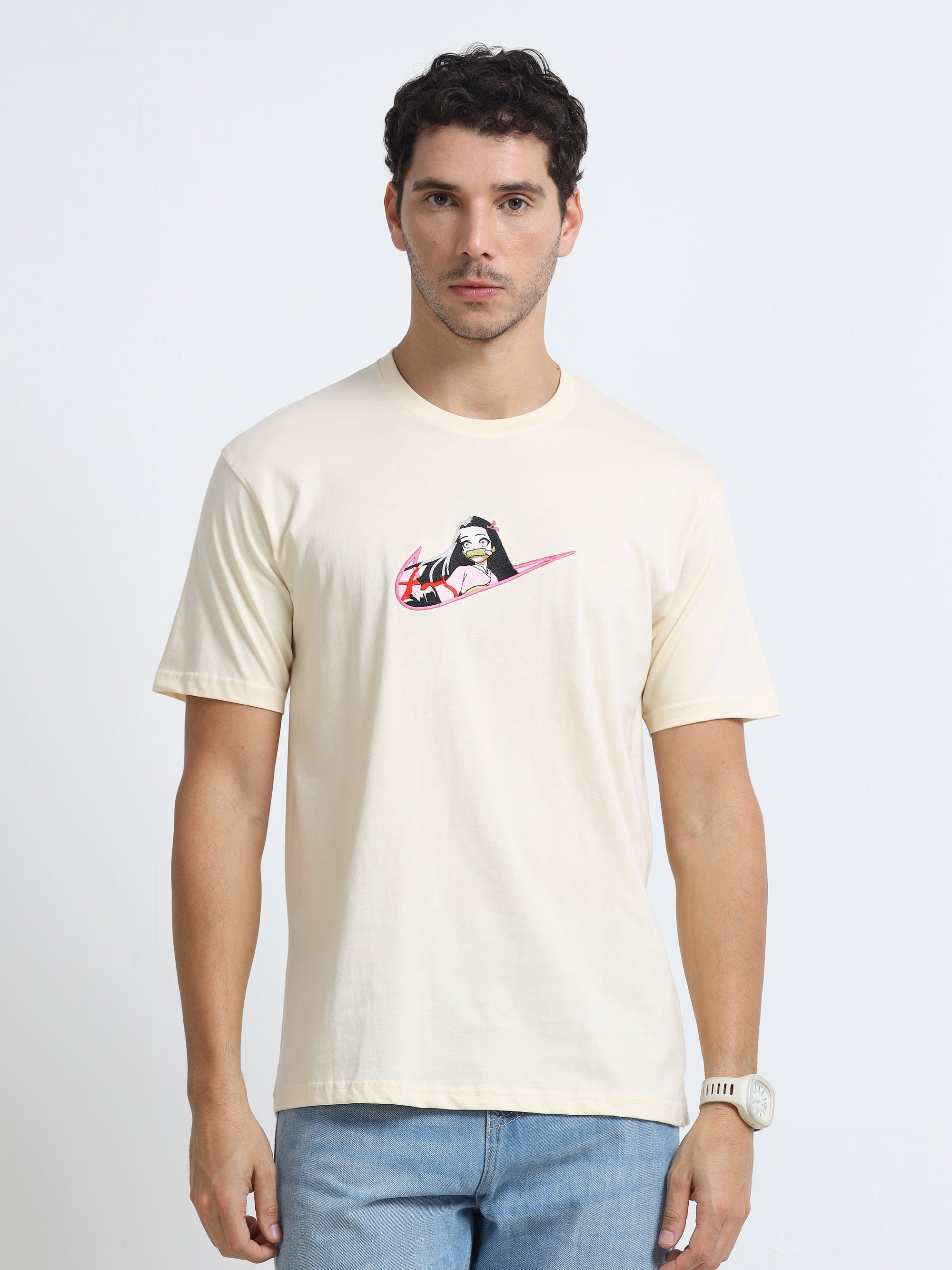 White Round Neck Bio Wash Single Jersey