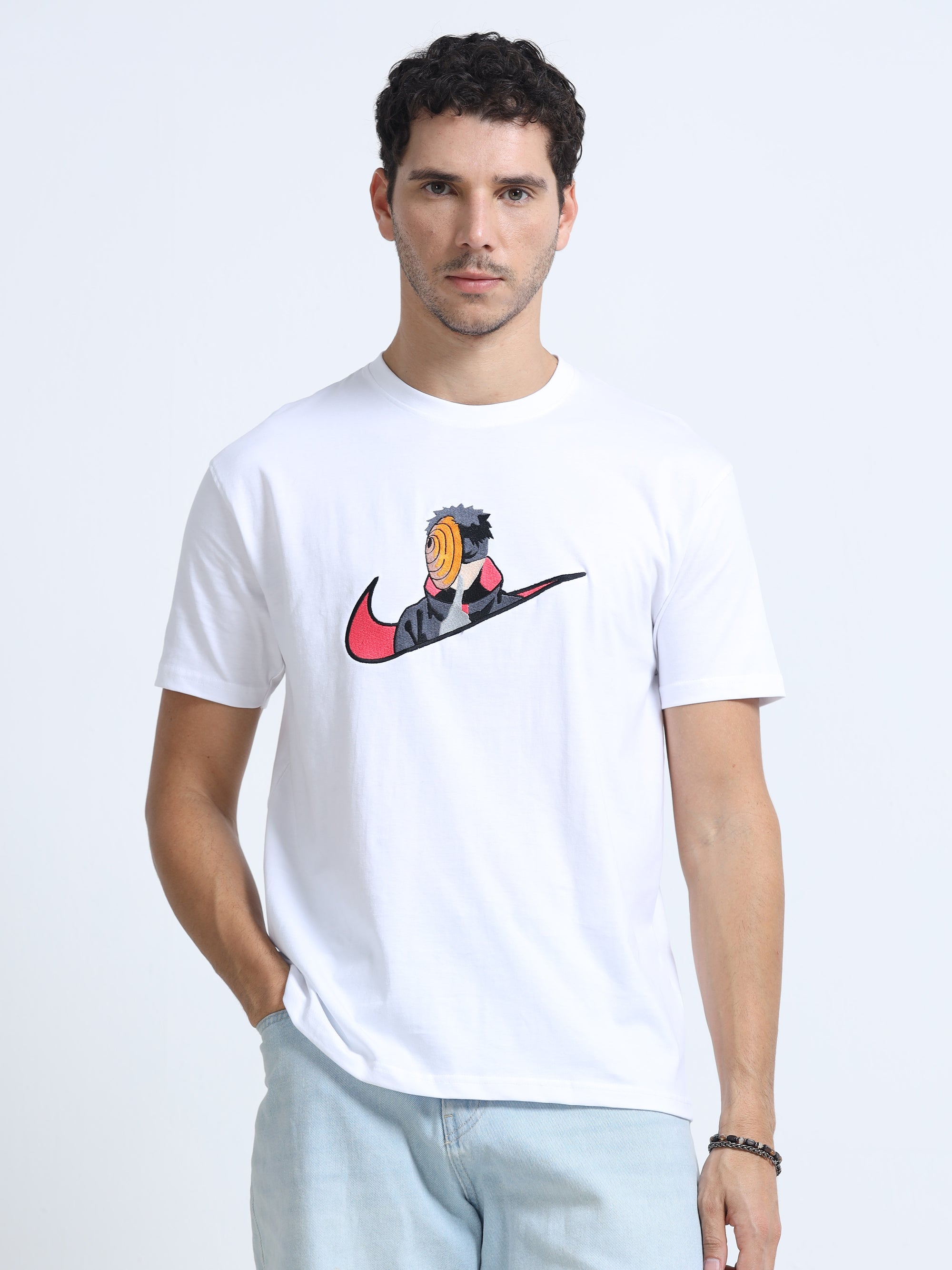 White Round Neck Bio Wash Single Jersey