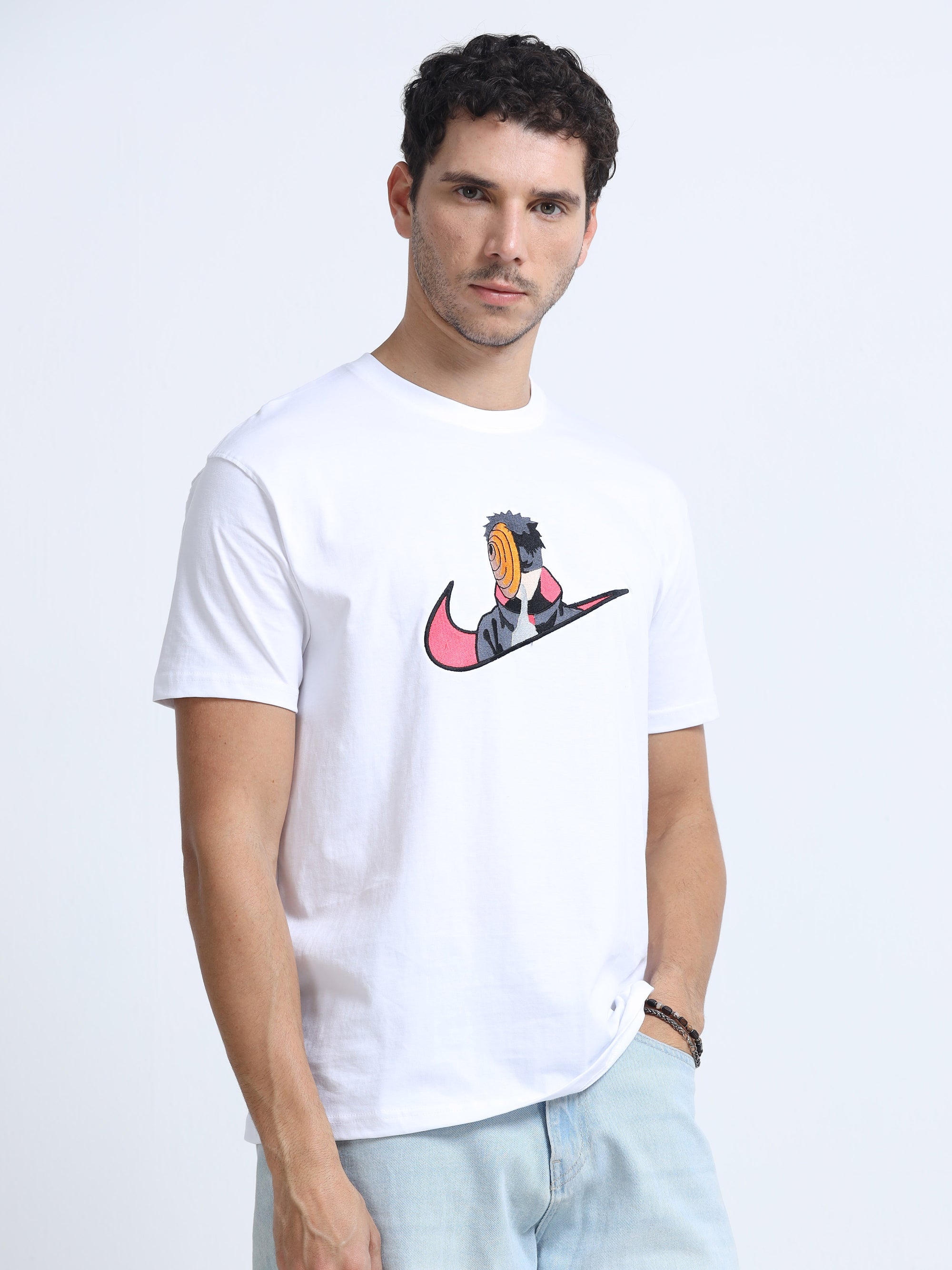 White Round Neck Bio Wash Single Jersey