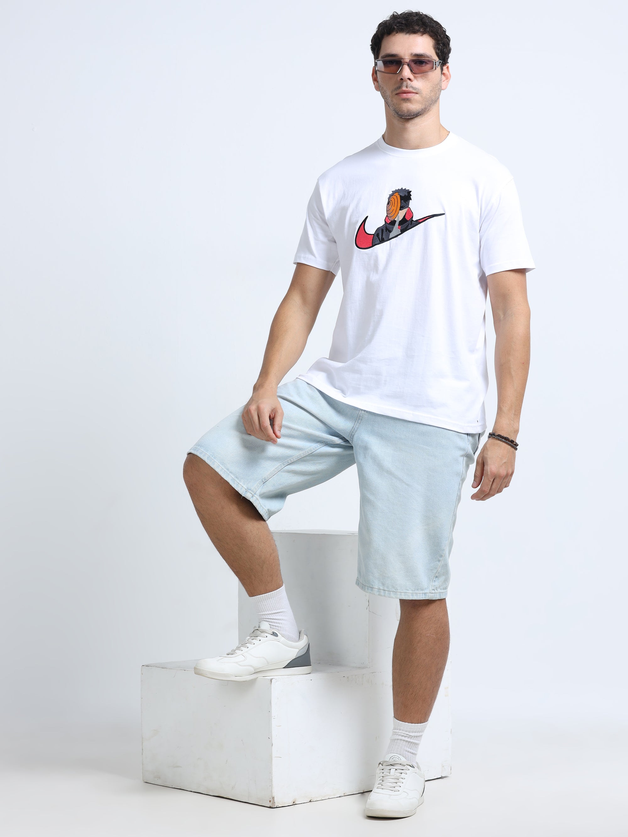 White Round Neck Bio Wash Single Jersey