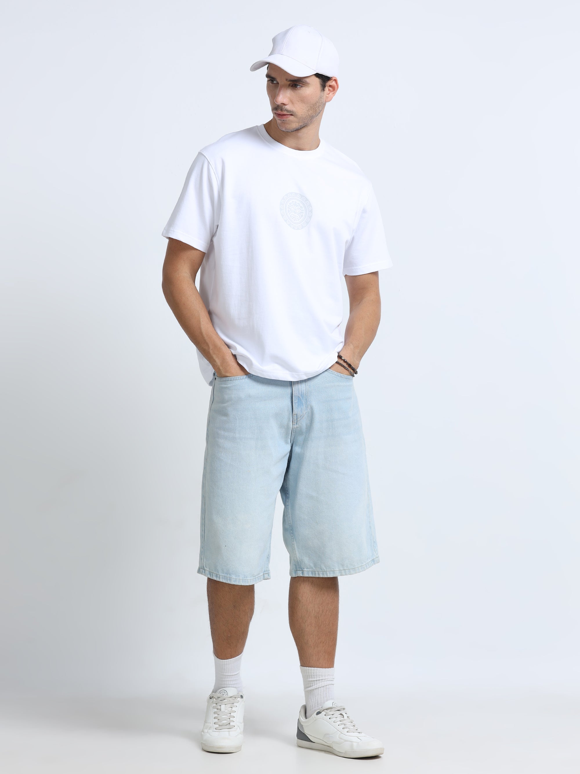 White Oversized Bio Wash Terry