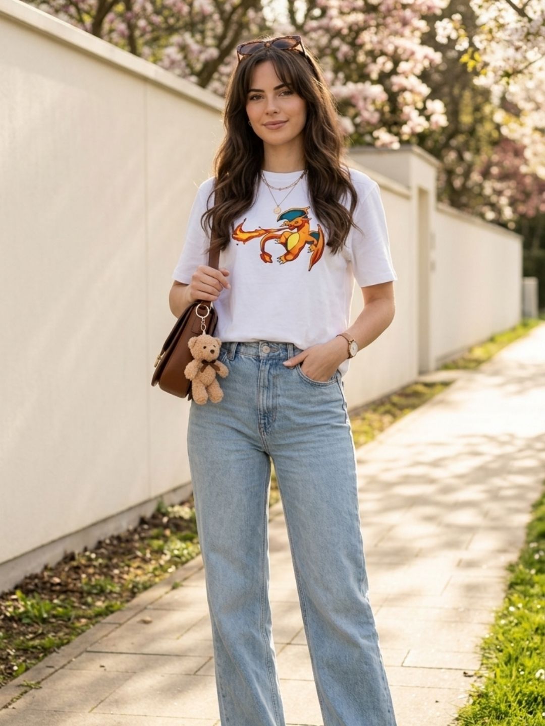 Charizard Graphic Tee – White