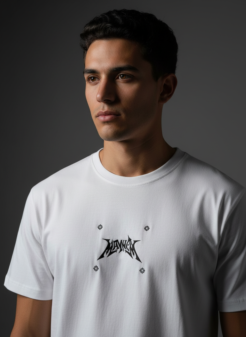 Premium Bio-Wash Cotton Round Neck T-Shirt - White