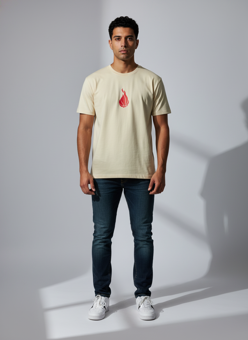 Luxe Cream Oversize T-Shirt - Bio Wash Terry