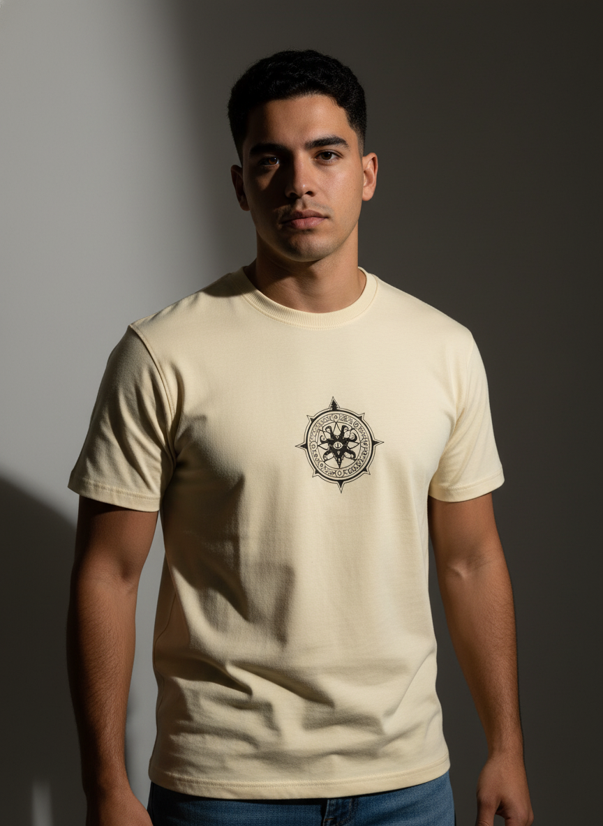 Premium Cream Oversize T-Shirt - Bio Wash Terry