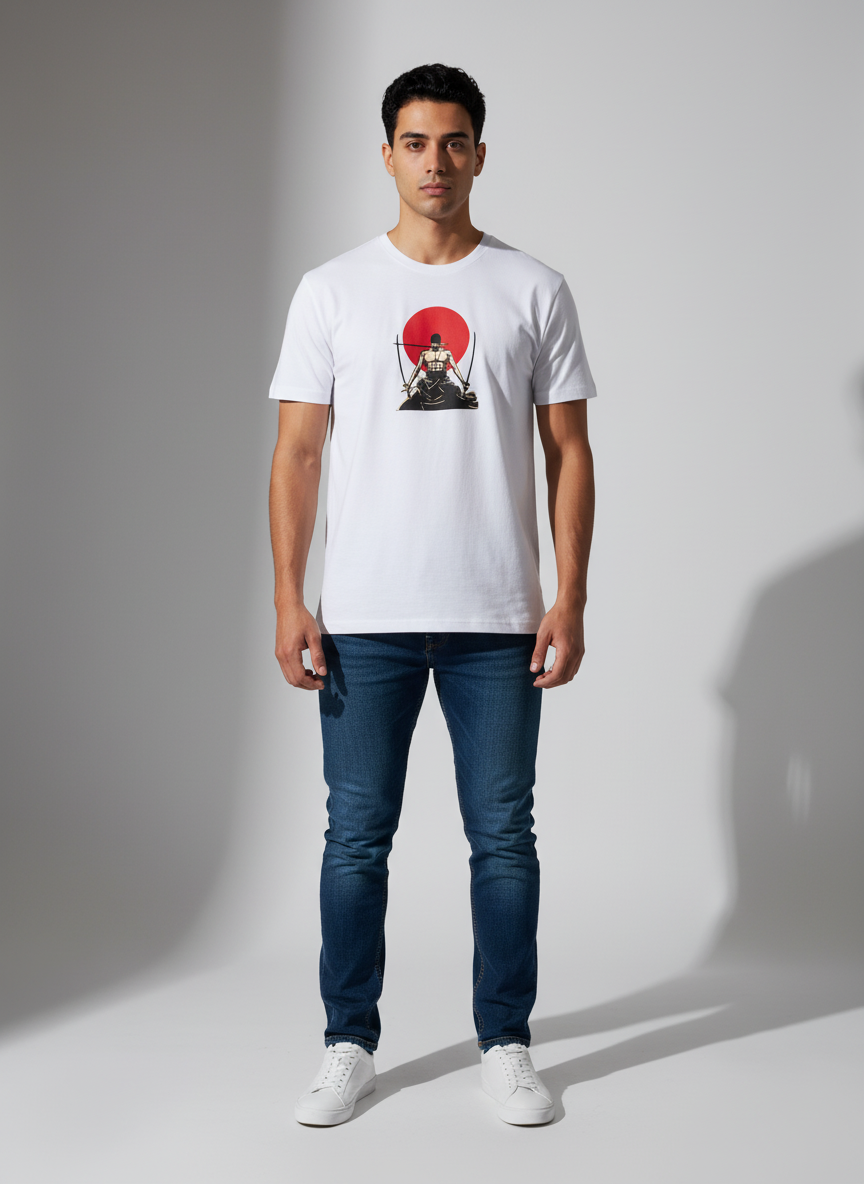 White Oversize T-Shirt - Bio Wash Terry Cotton