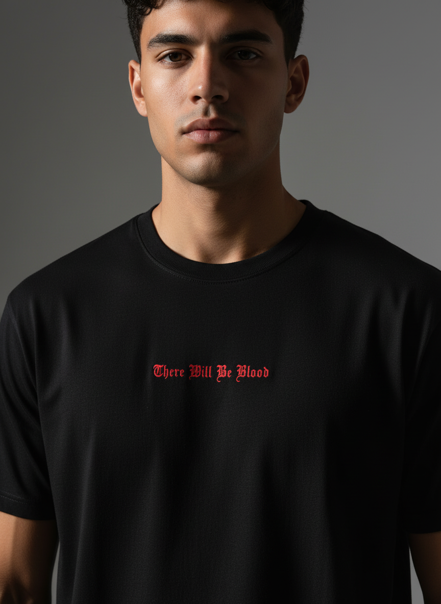 Black Oversized Bio Wash Terry