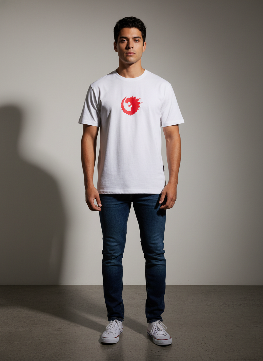 Oversize White T-Shirt - Premium Bio Wash Terry