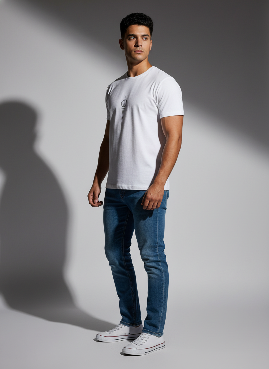 Luxe White Oversize T-Shirt - Bio Wash Terry