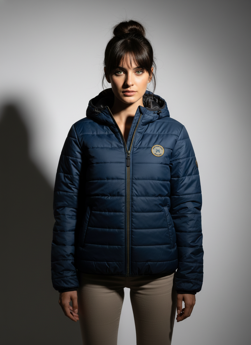 Navy Blue Women's Jacket - Polyester