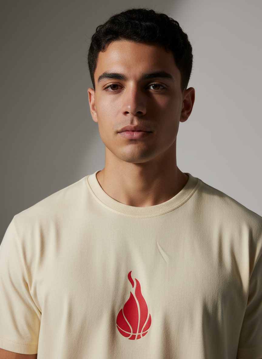 Luxe Cream Oversize T-Shirt - Bio Wash Terry