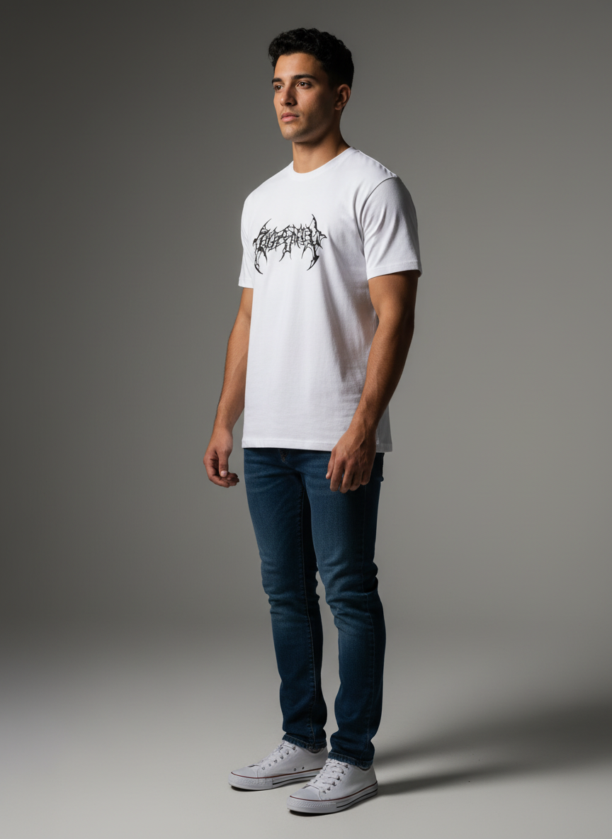 Luxe White Oversize T-Shirt - Bio Wash Terry