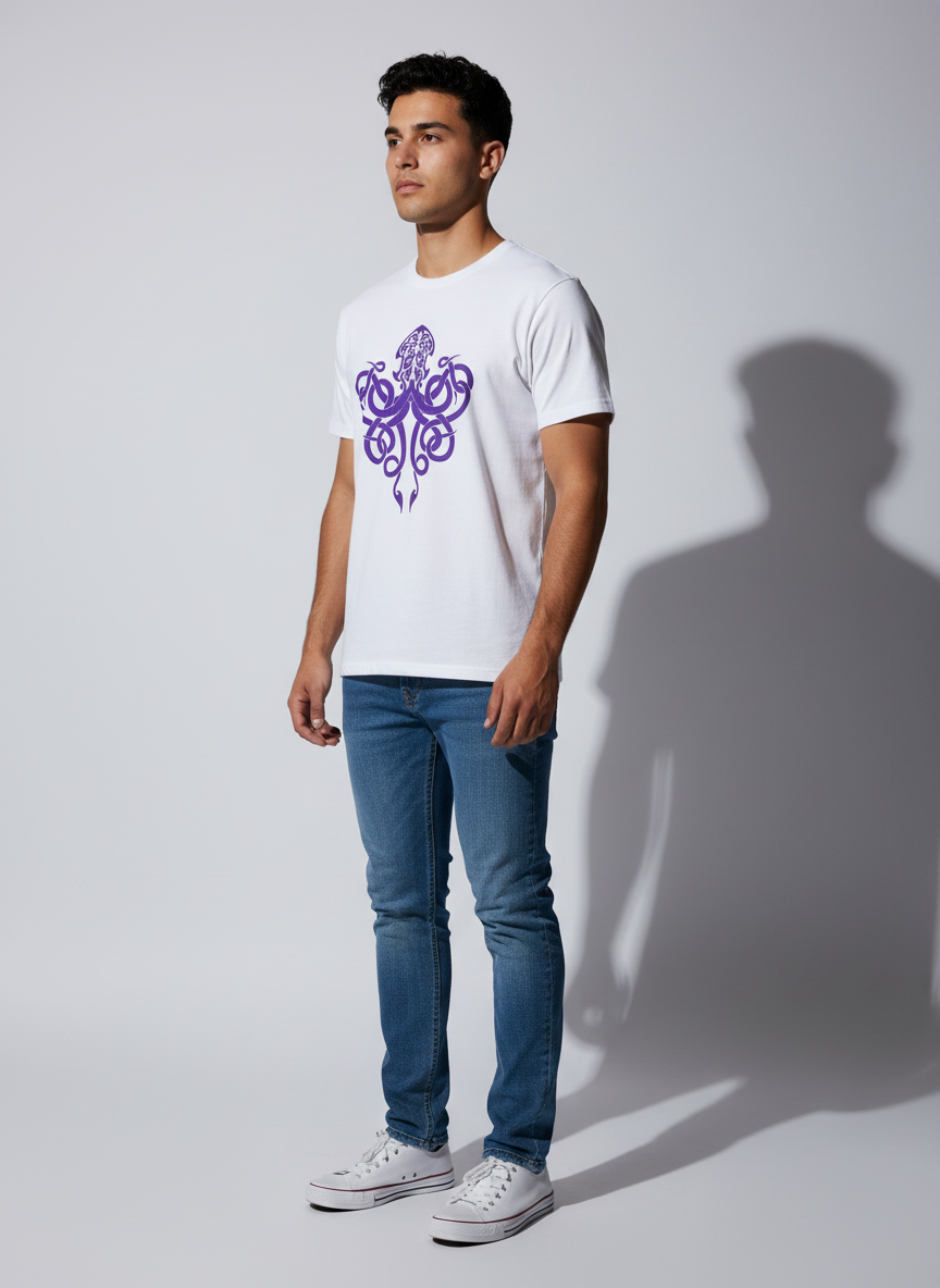 Premium White Oversize T-Shirt - Bio Wash Terry