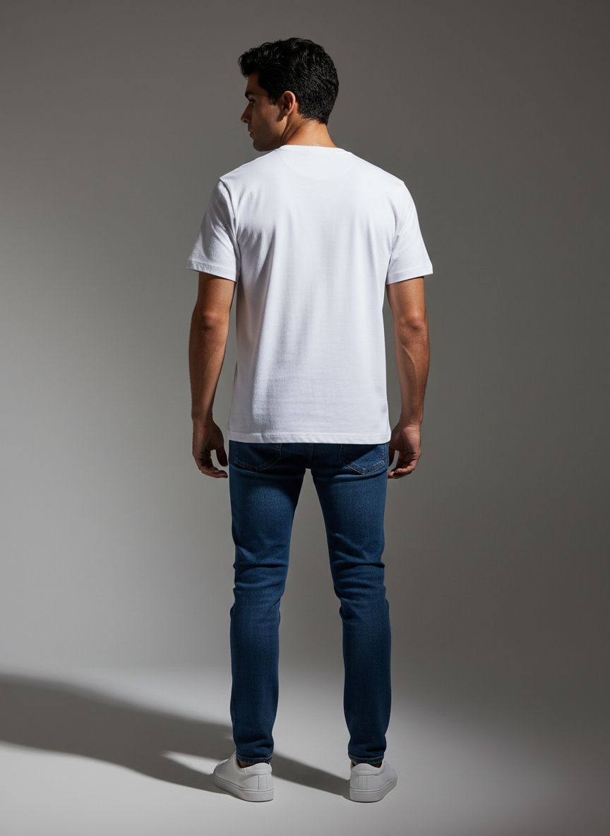 Luxe White Oversize T-Shirt - Bio Wash Terry