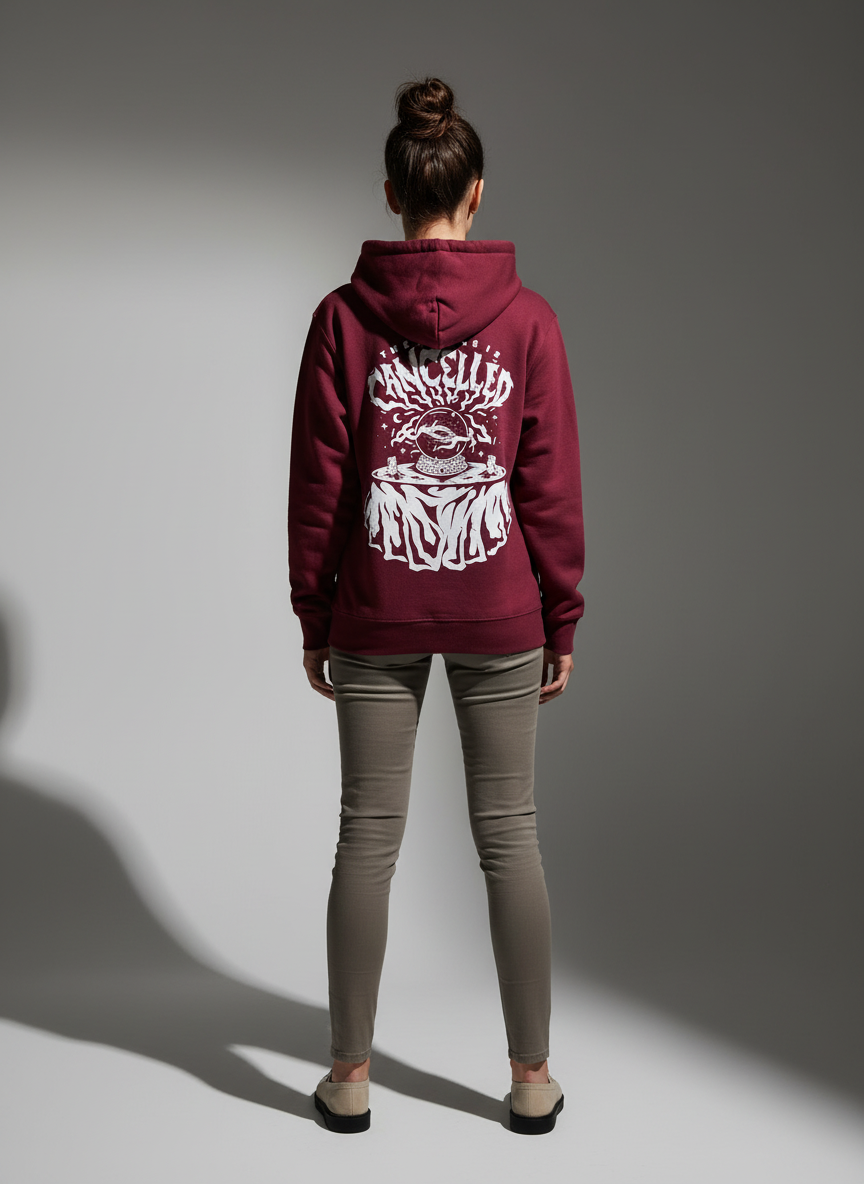 Maroon Women's Hoodie - 100% Cotton Bio Wash Fleece