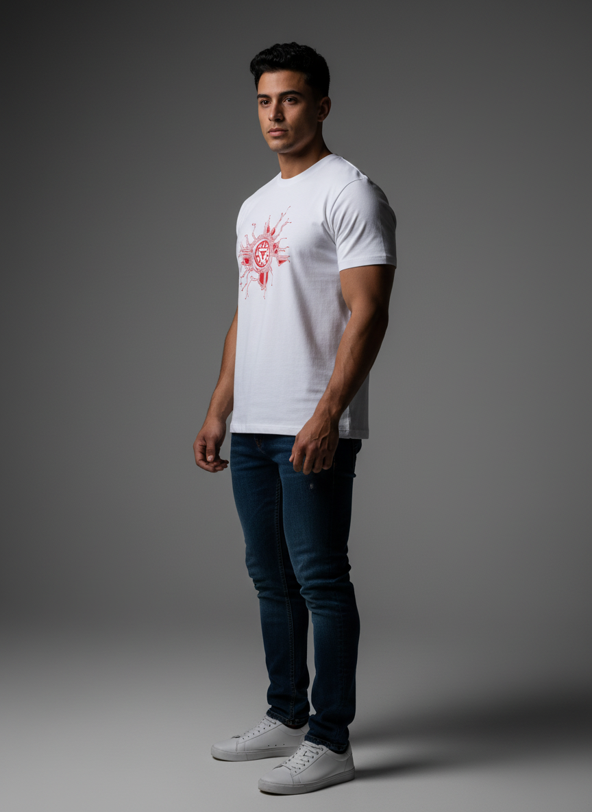 Luxe White Oversize T-Shirt - Bio Wash Terry