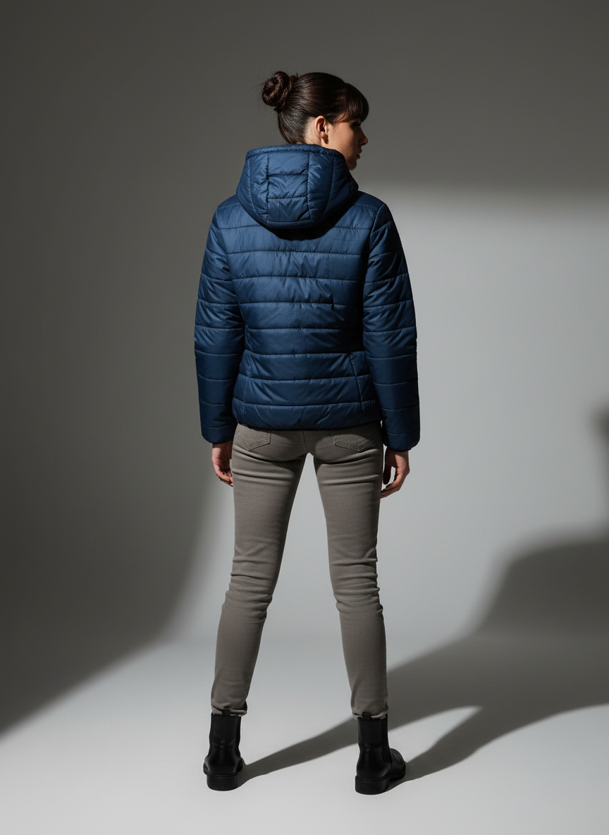 Navy Blue Women's Jacket - Polyester