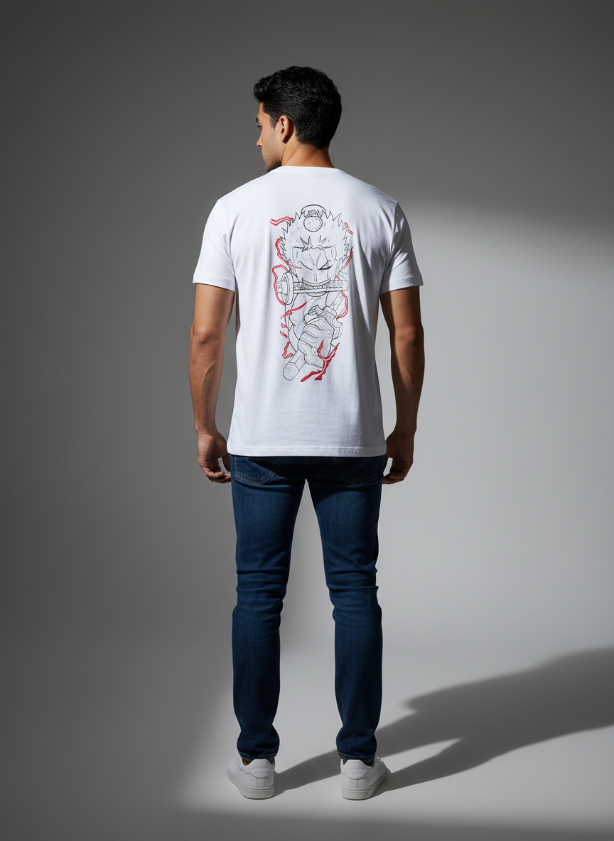 Luxe White Oversize T-Shirt - Bio Wash Terry