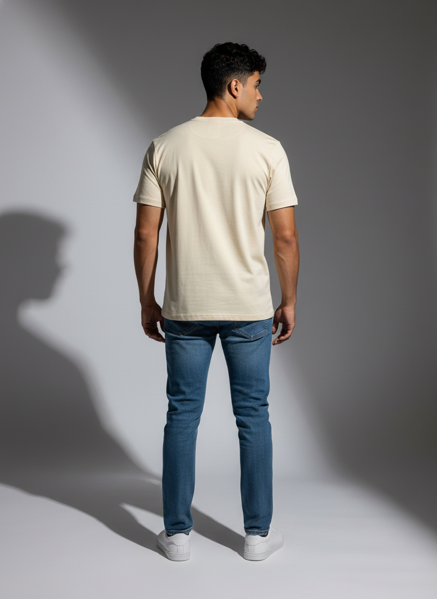 Luxe Cream Oversize T-Shirt - Bio Wash Terry
