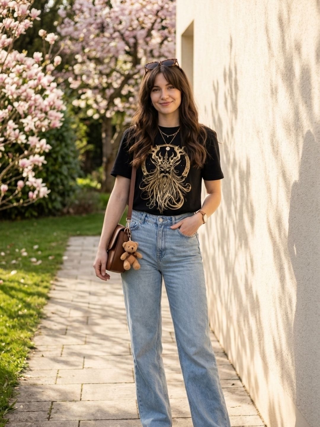 Golden Dagon Graphic Tee – Black