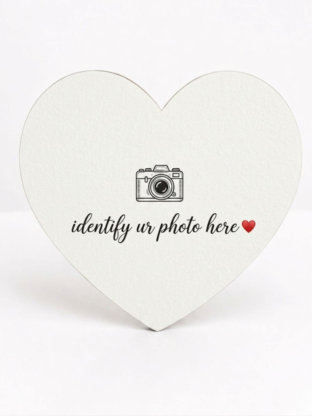 Personalized Heart-Shaped Photo Plaque | Custom Minimalist Picture Display