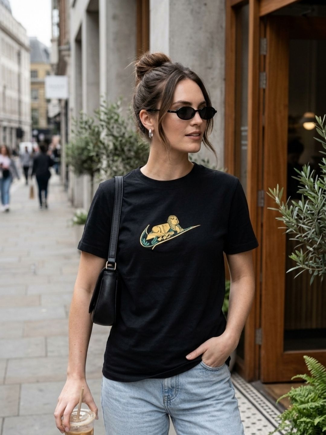 Golden Sphinx Graphic Tee – Black