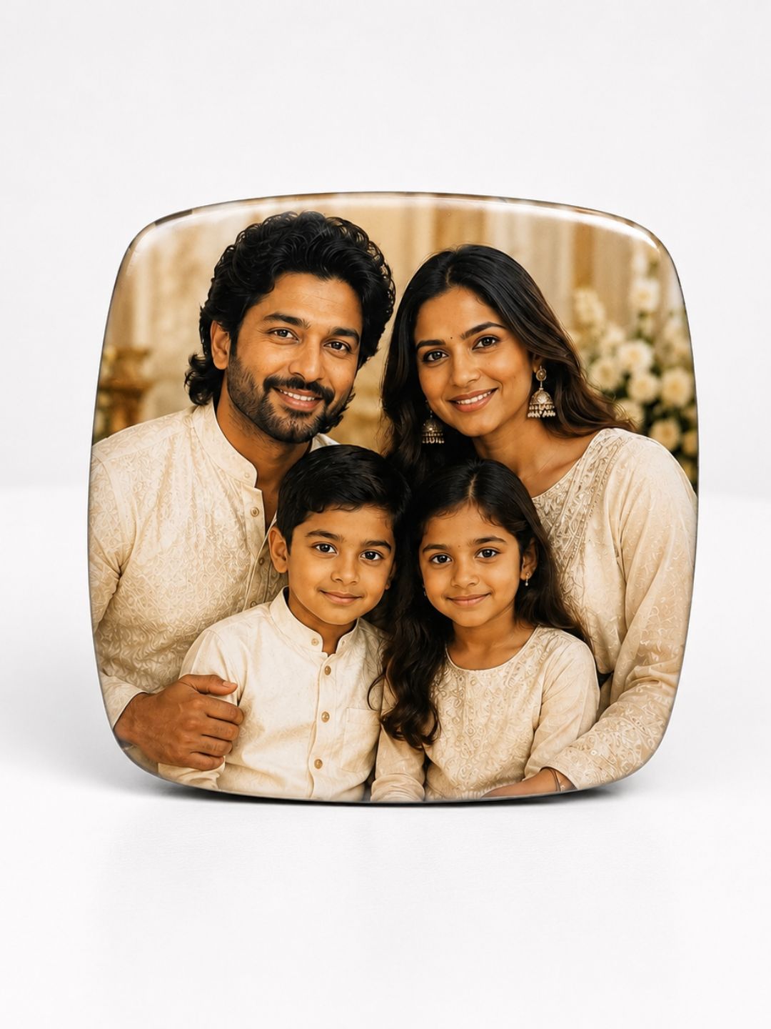 Personalized Clear Glass Photo Block | Custom Freestanding Picture Plaque