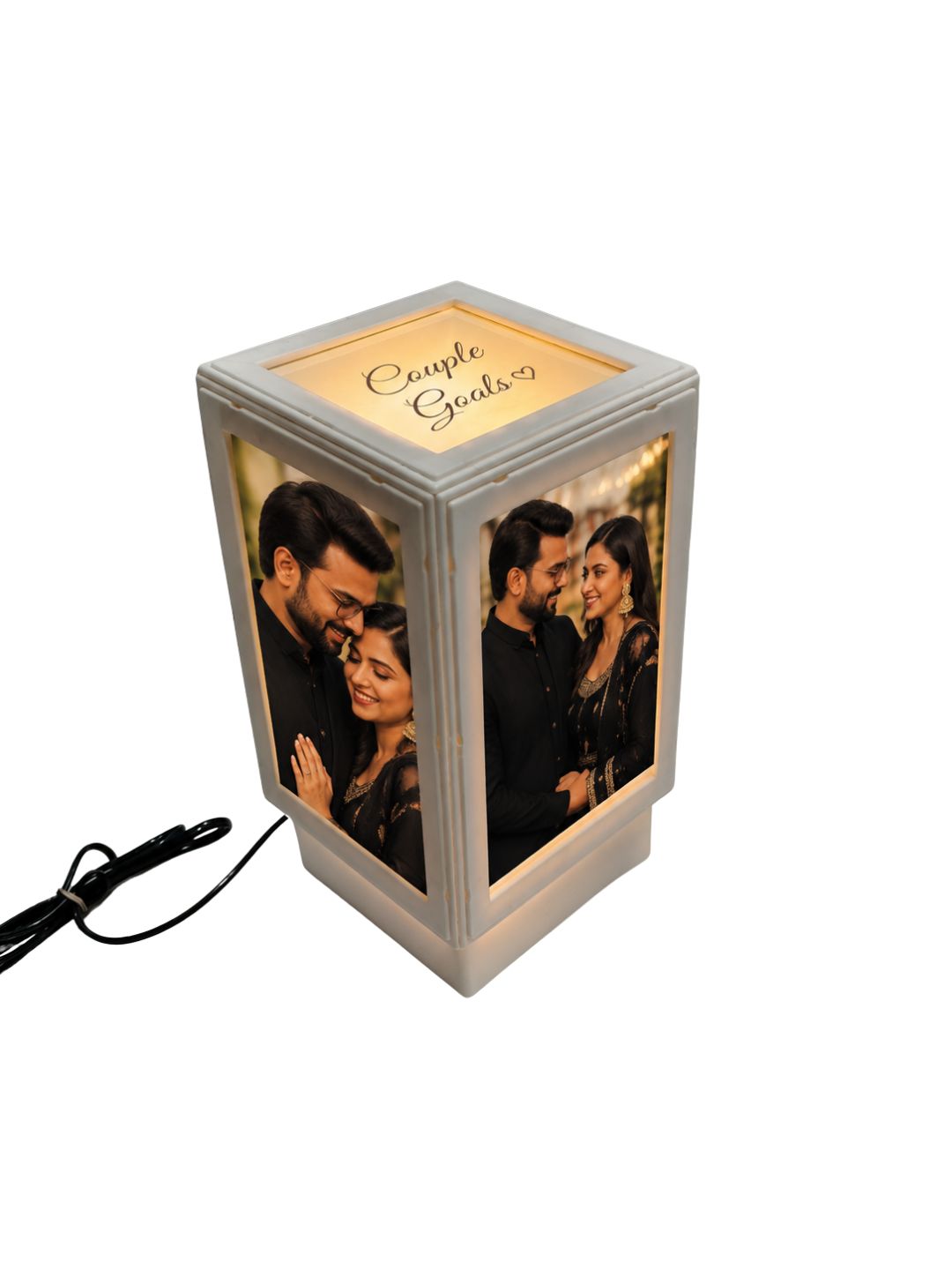 Personalized 5-Picture Glowing Photo Cube Lamp