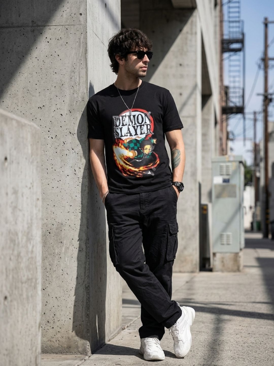 Black Round Neck T-Shirt - 100% Cotton Bio Wash