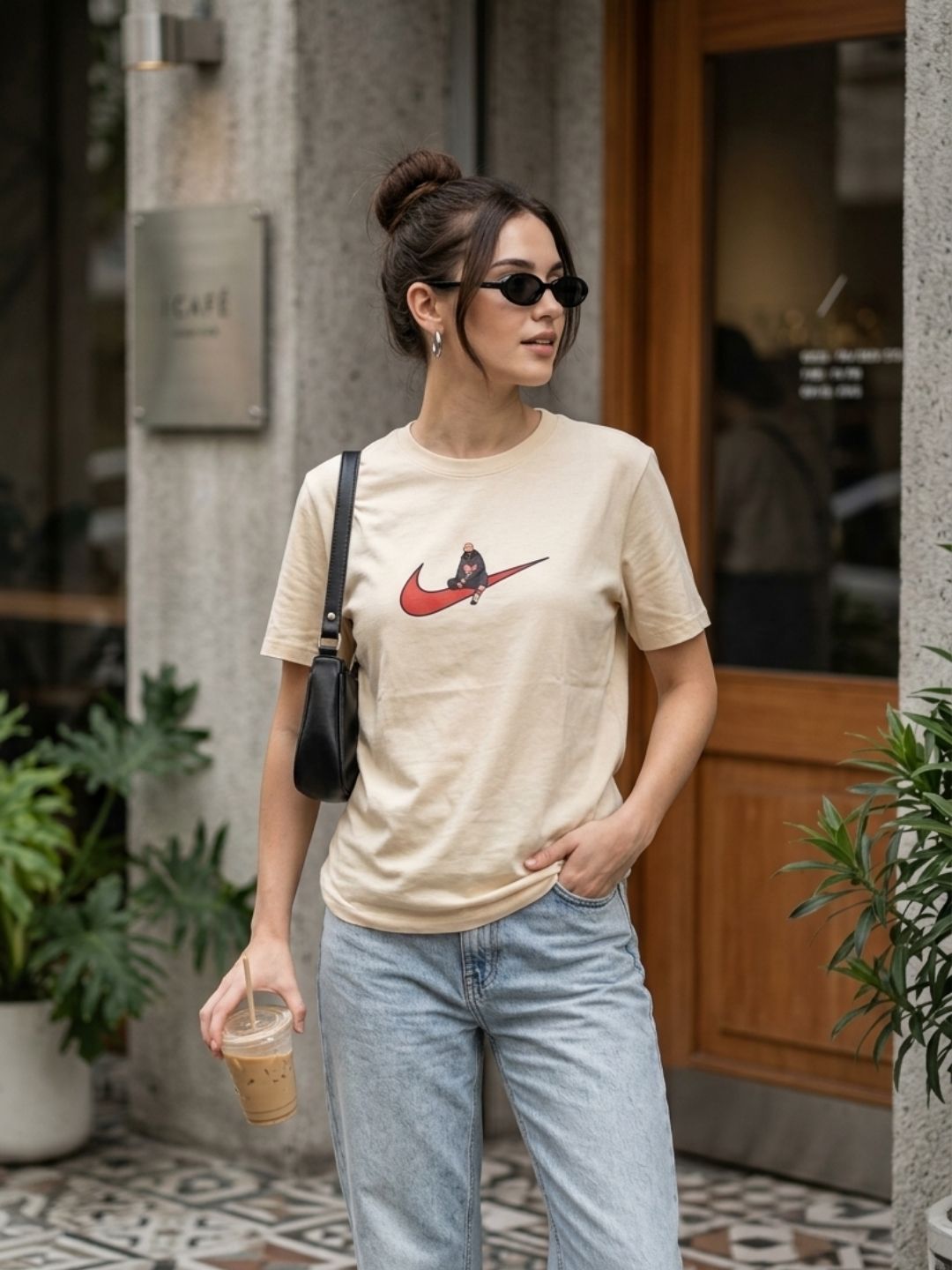 Obito Swoosh Graphic Tee – Cream