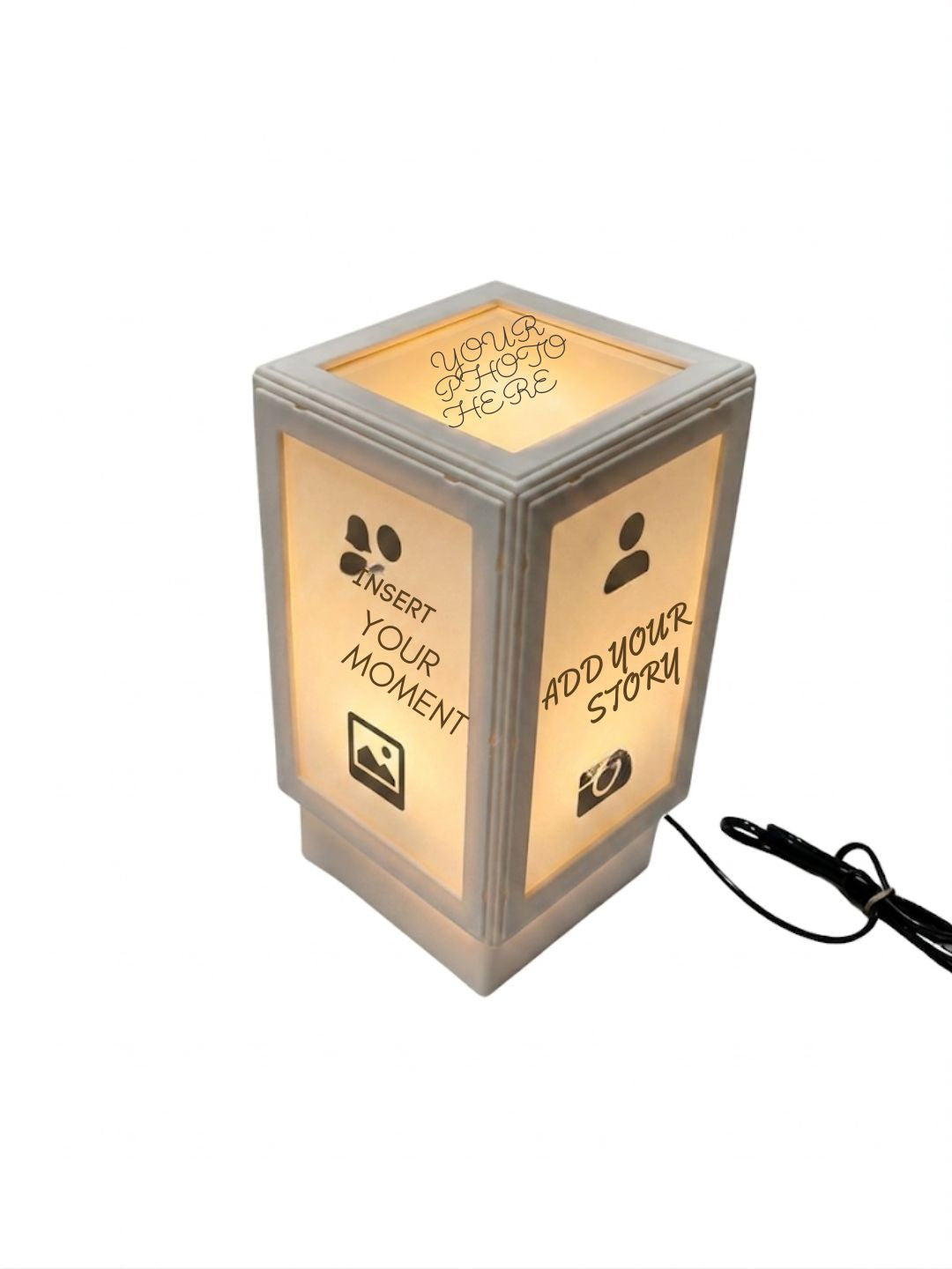 Personalized 5-Picture Glowing Photo Cube Lamp