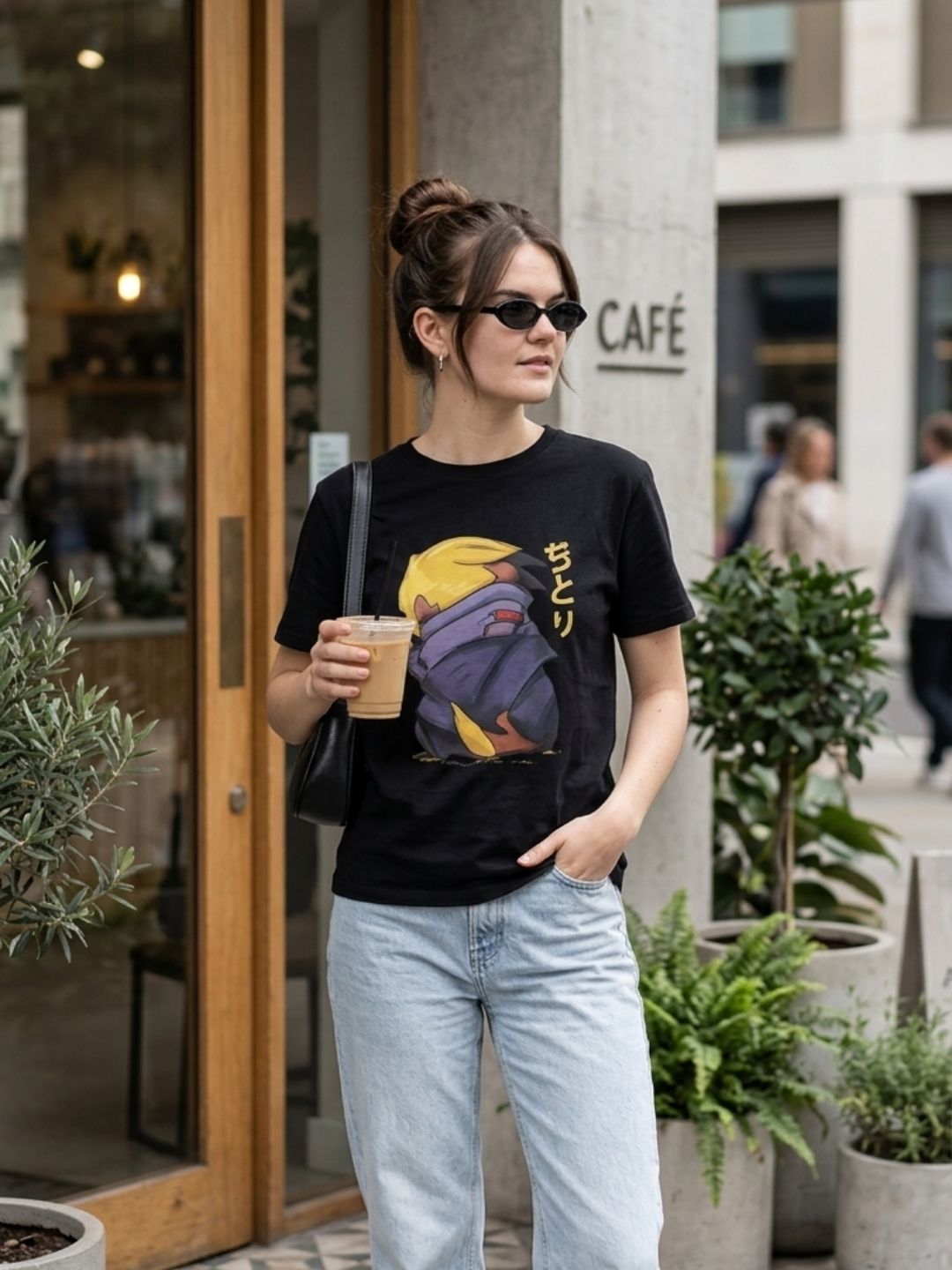 Chidori Pikachu Graphic Tee – Black