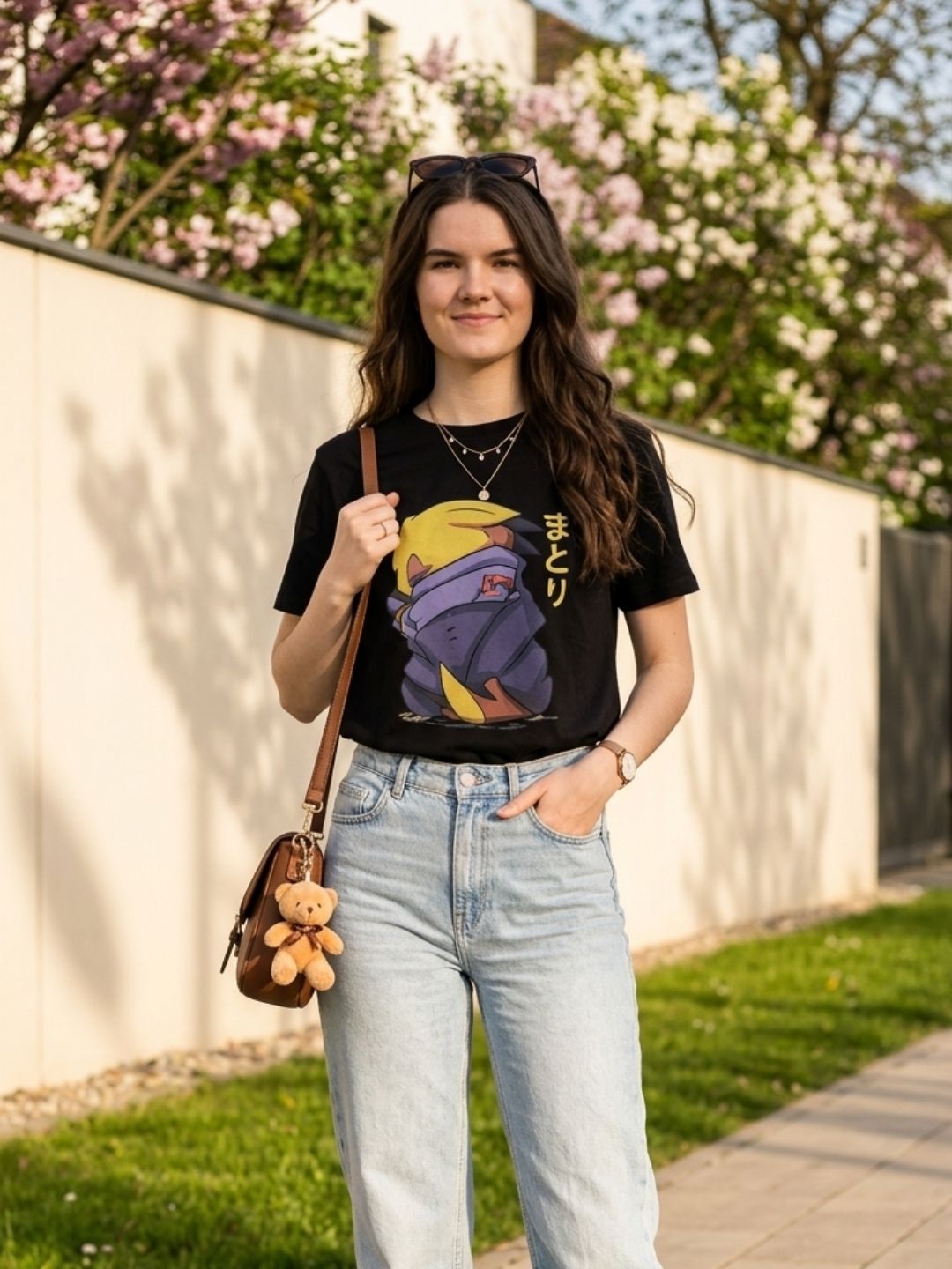 Chidori Pikachu Graphic Tee – Black