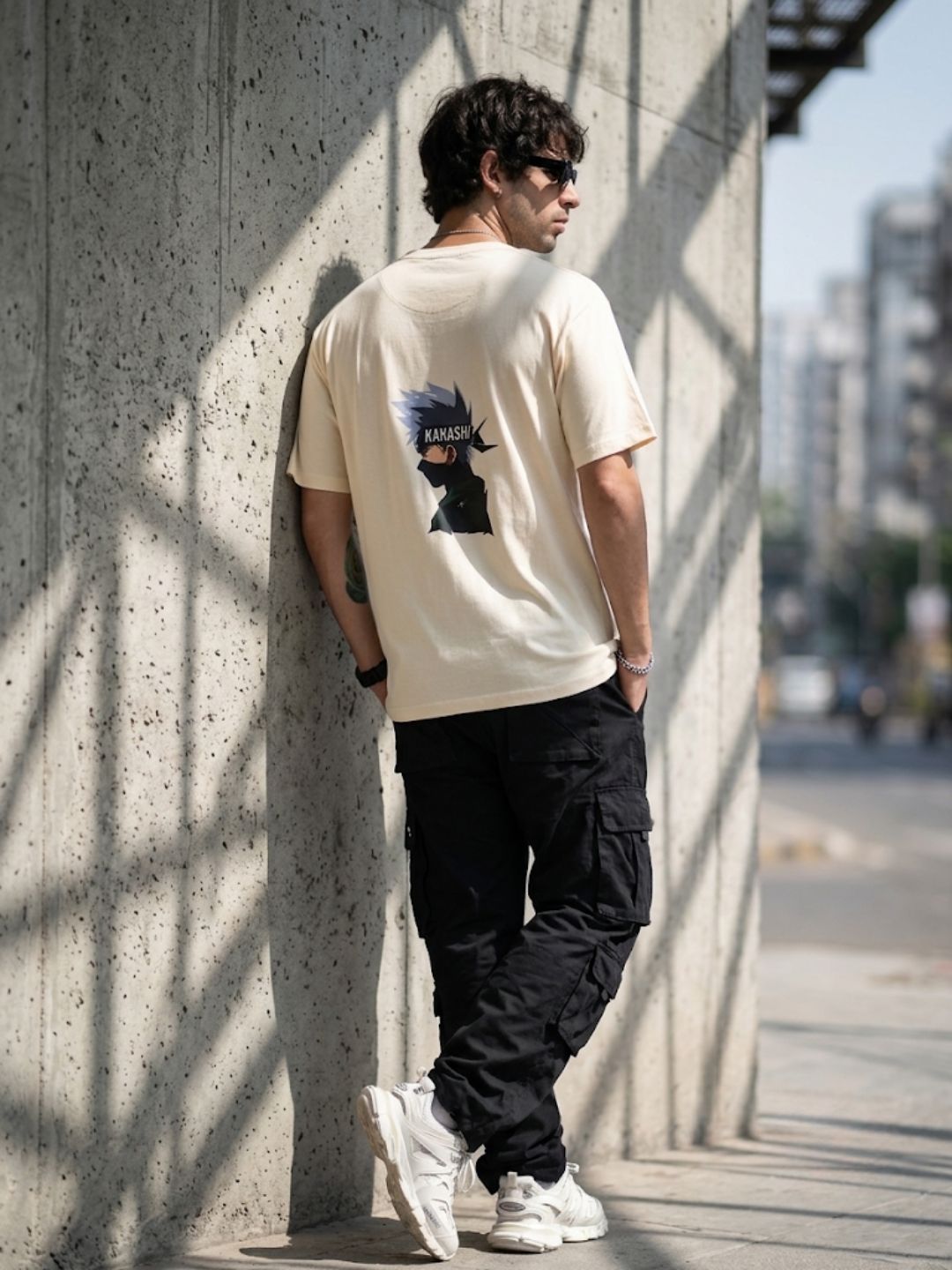 Cream Round Neck T-Shirt - 100% Cotton Bio Wash