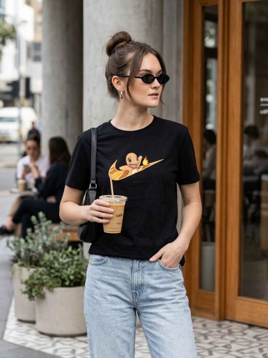 Charmander Swoosh Graphic Tee – Black