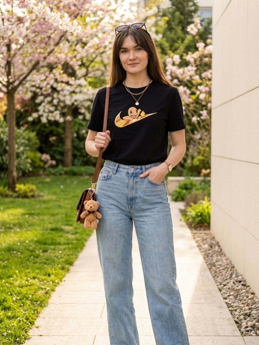 Charmander Swoosh Graphic Tee – Black