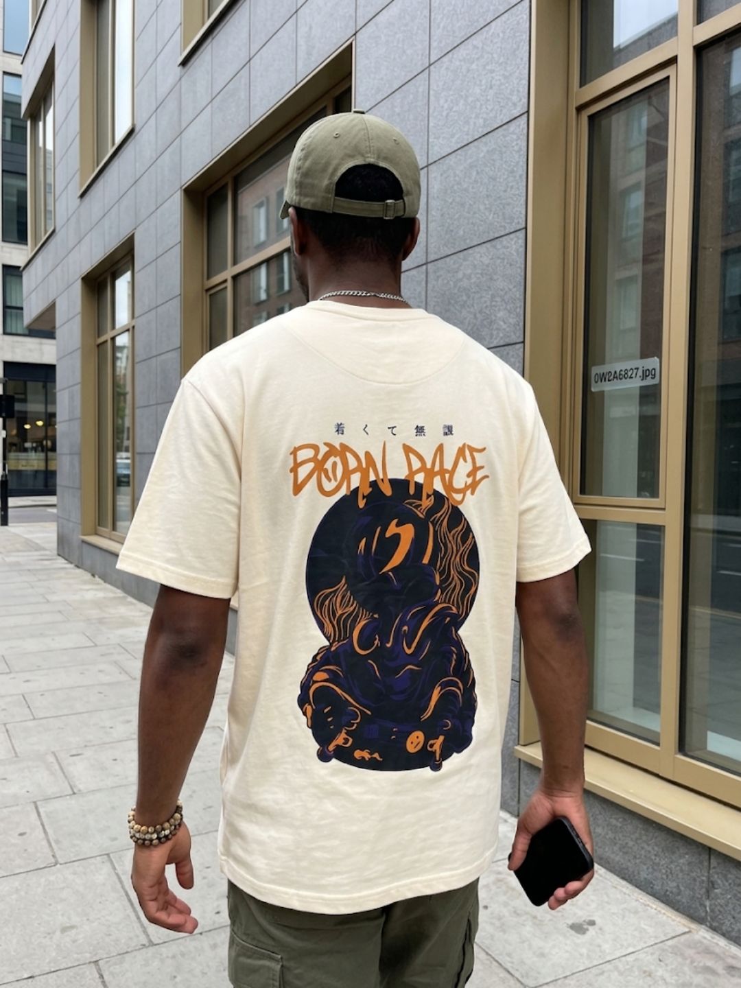 Cream Oversized T-Shirt - 100% Cotton Bio Wash Terry