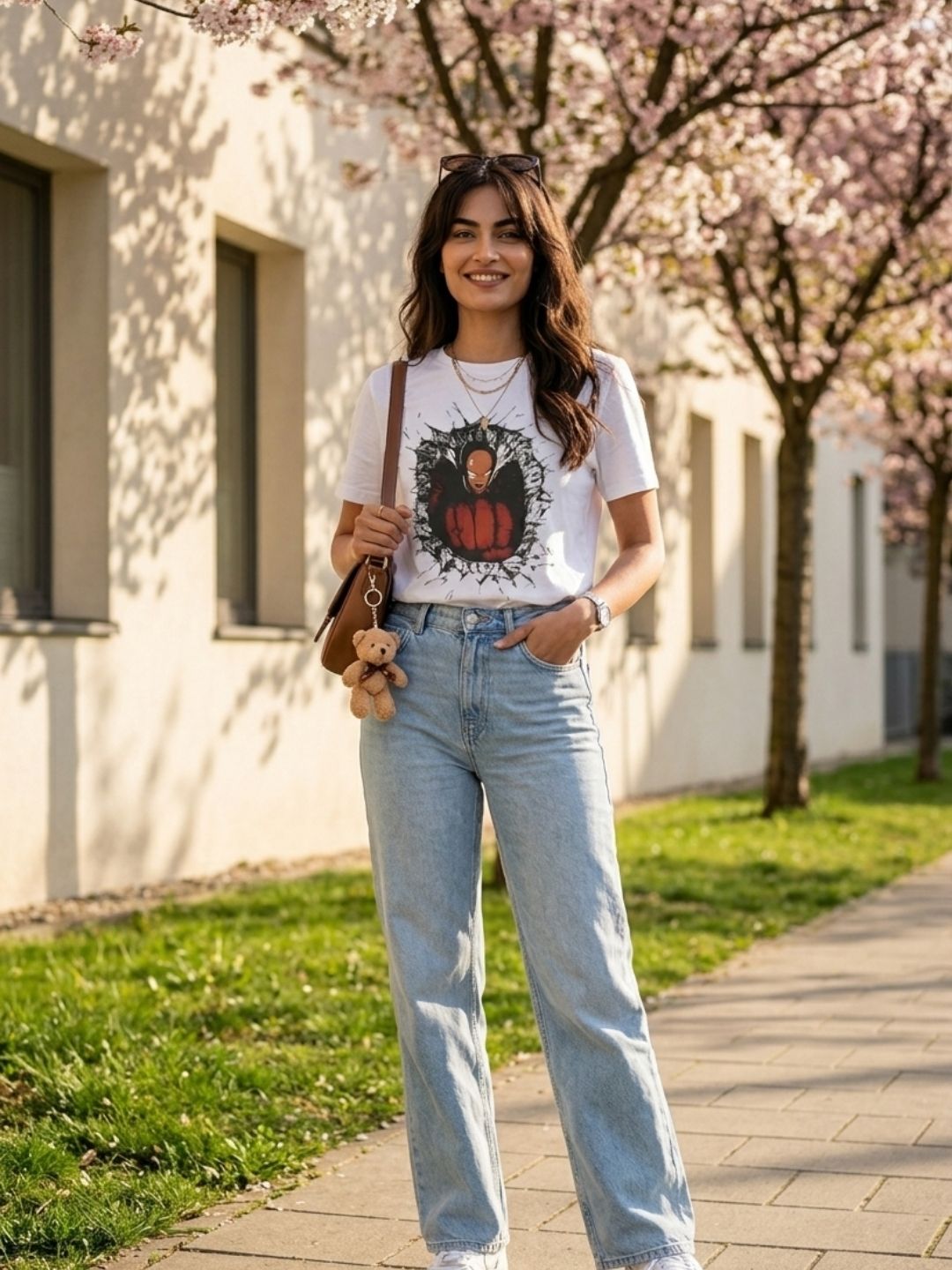 One Punch Saitama Graphic Tee – White