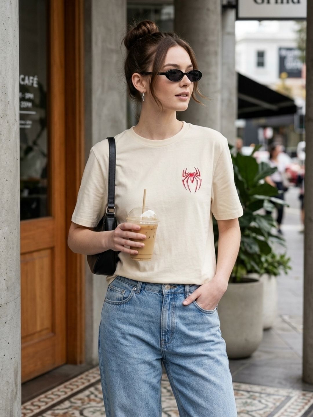 Spider-Man Action Graphic Tee – Cream