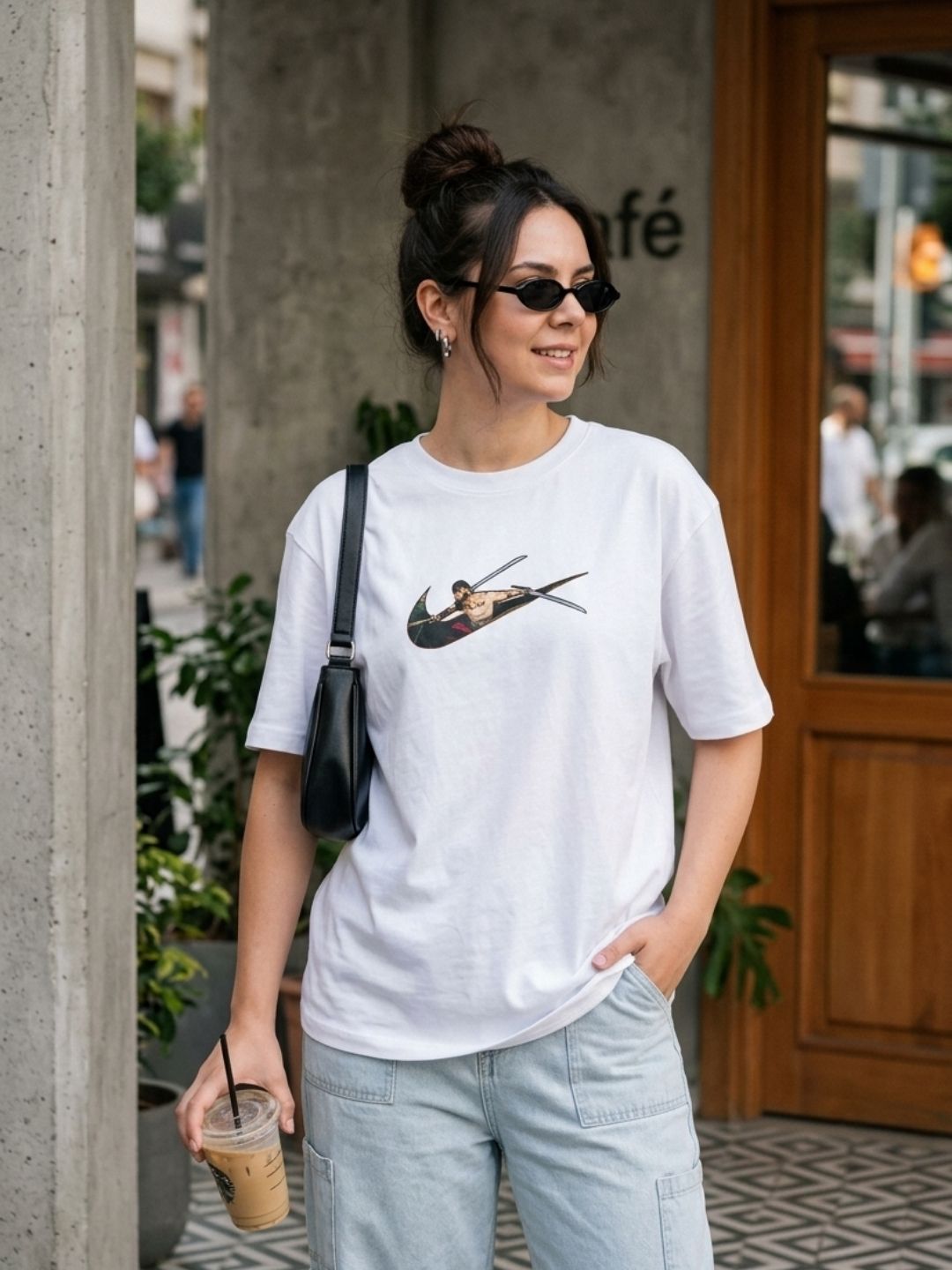 Zoro Swoosh Graphic Tee – White