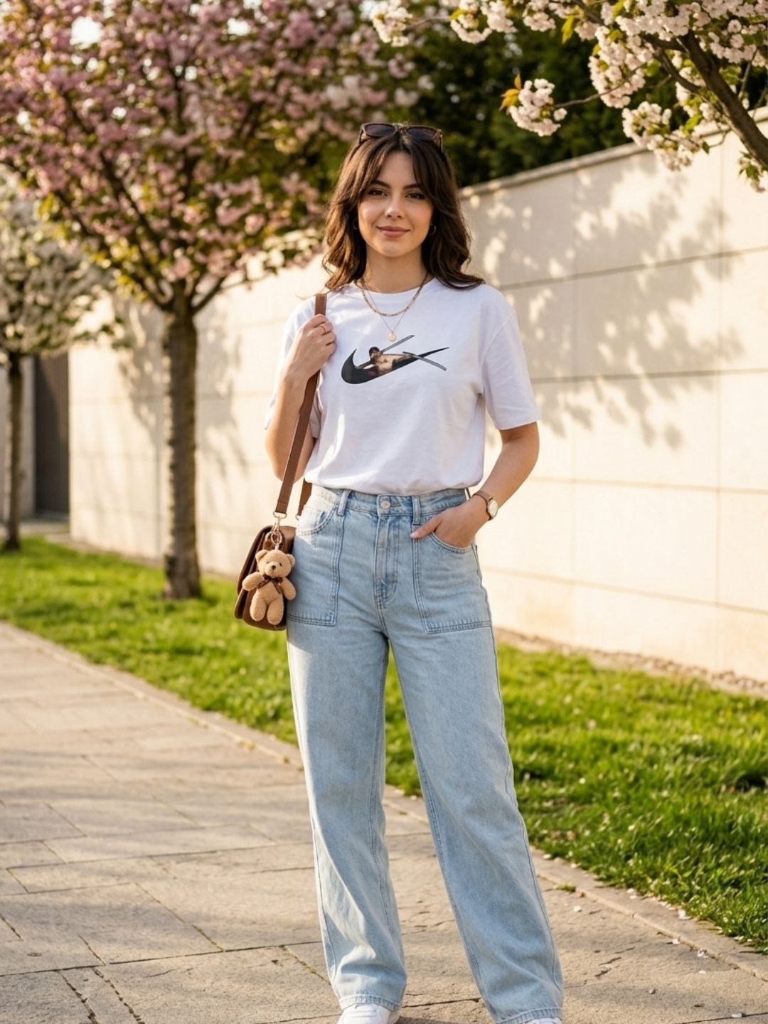 Zoro Swoosh Graphic Tee – White