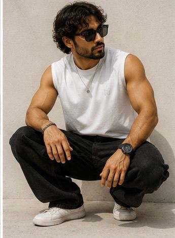 The Modvue Essential White Muscle Tee | Men's Minimalist Sleeveless T-Shirt