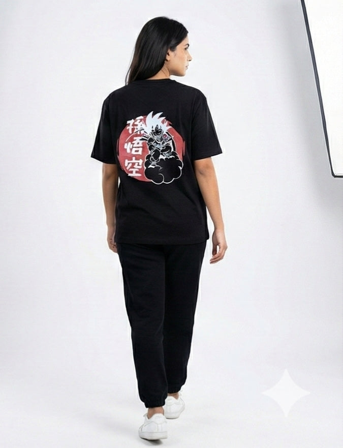 Nimbus Goku Graphic Tee – Black
