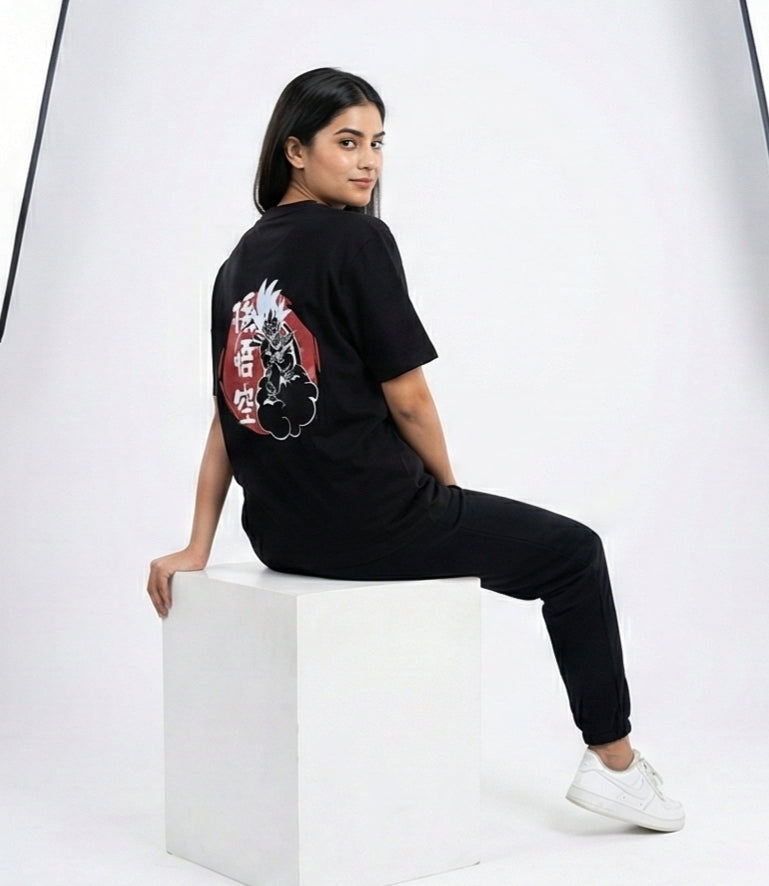 Nimbus Goku Graphic Tee – Black