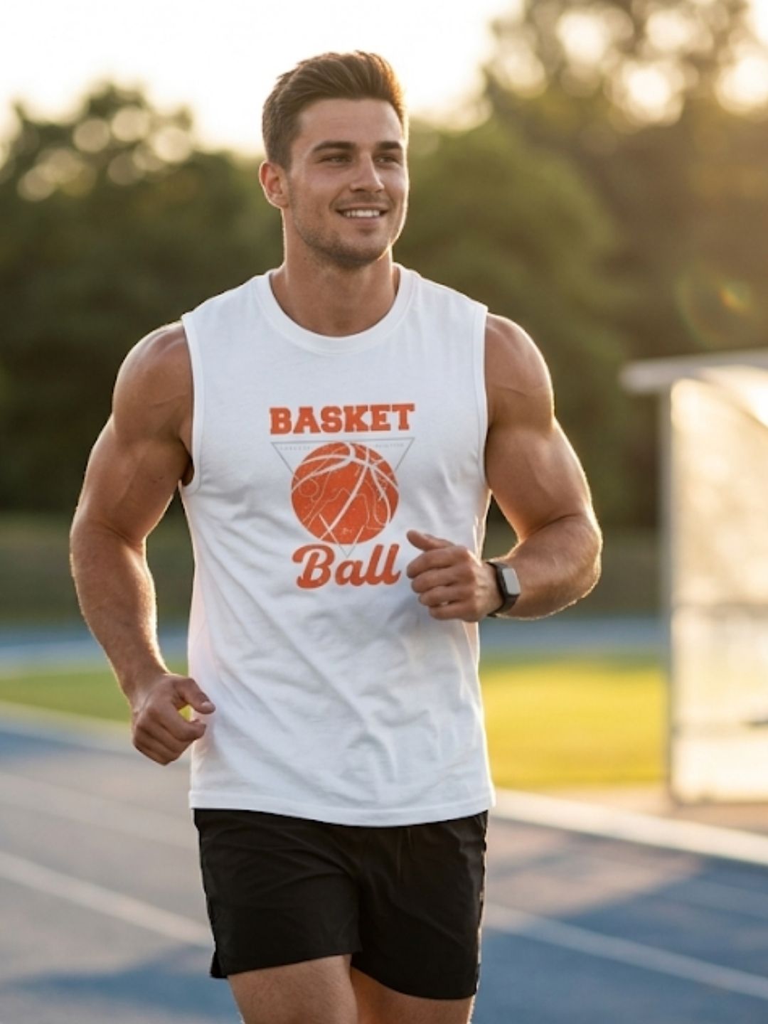 Basketball Athletic Division Muscle Tank – Men’s White