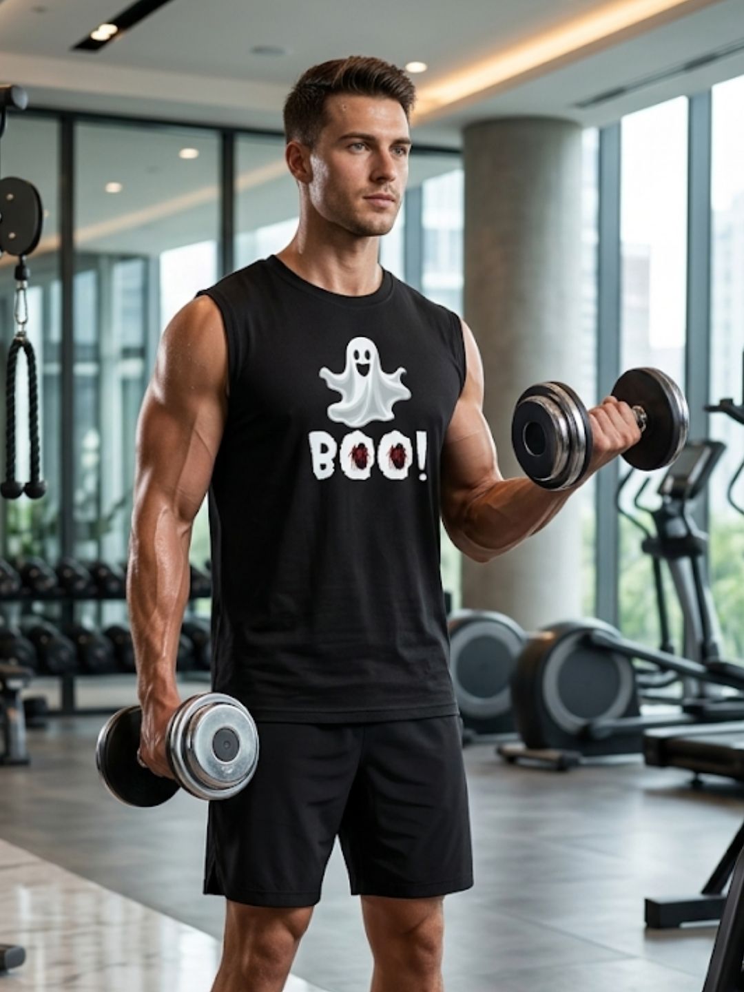 Ghost BOO! Muscle Tank – Black