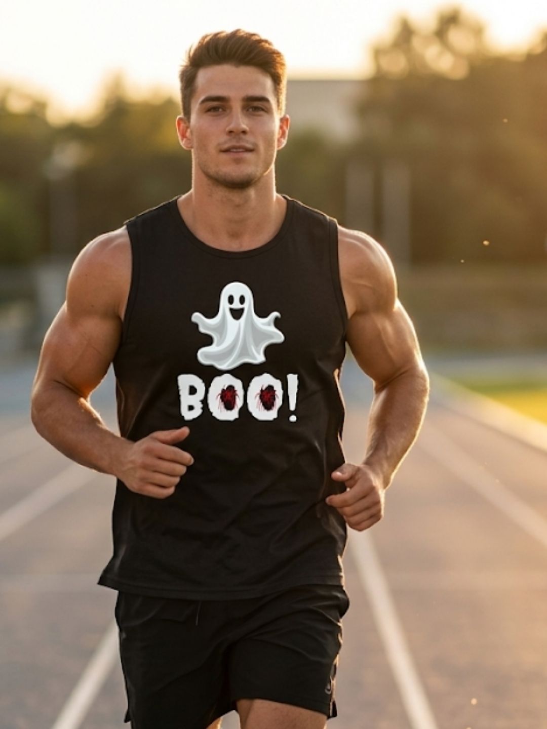 Ghost BOO! Muscle Tank – Black
