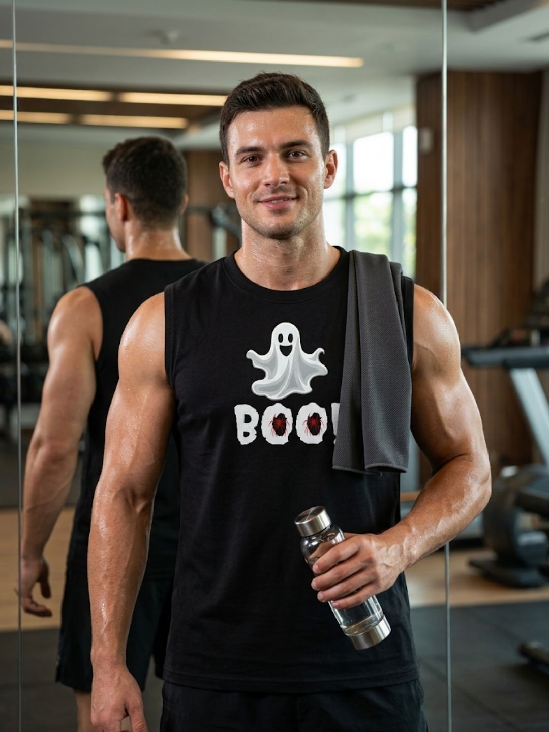 Ghost BOO! Muscle Tank – Black