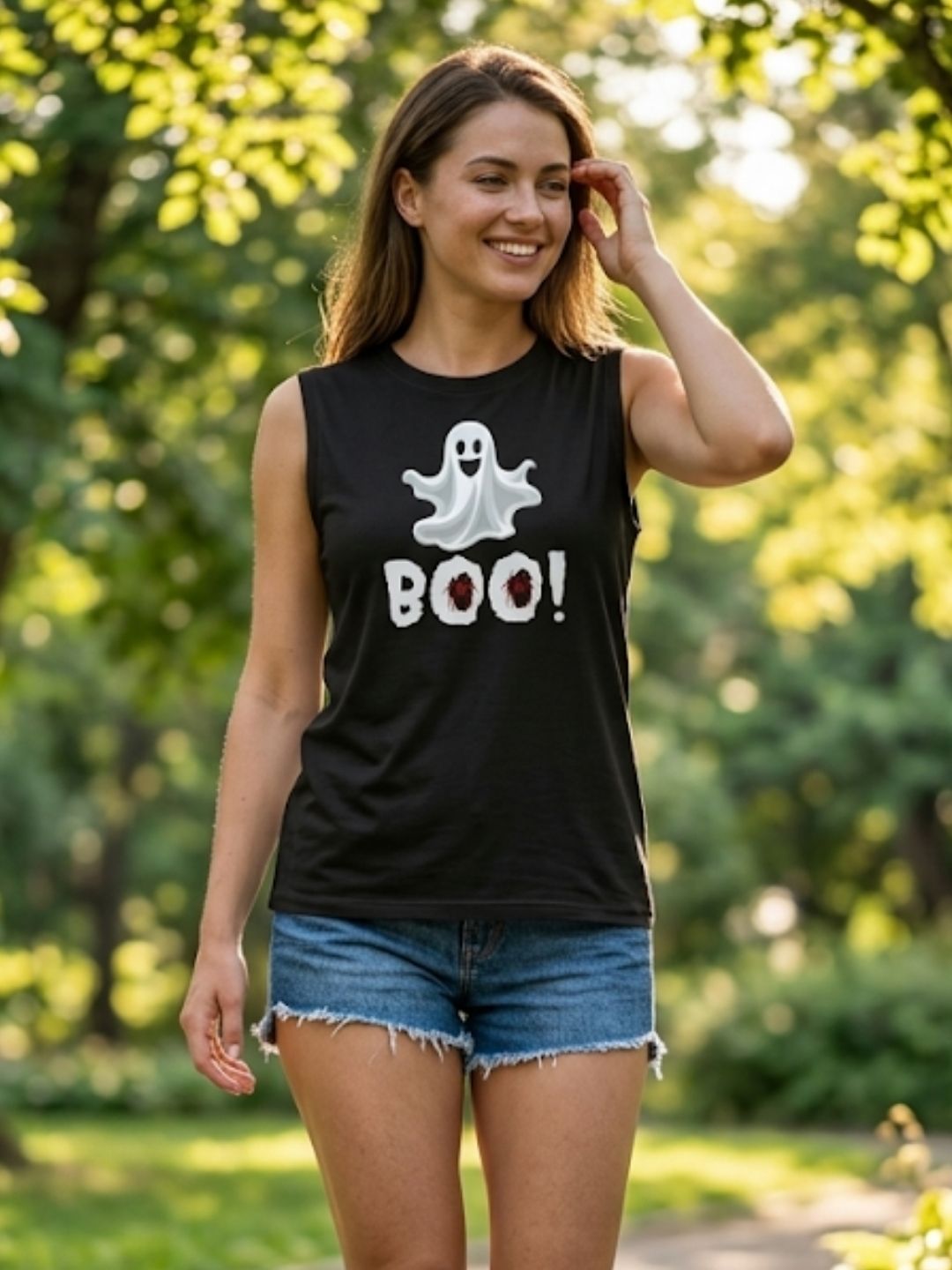 Ghost BOO! Muscle Tank – Women’s Black