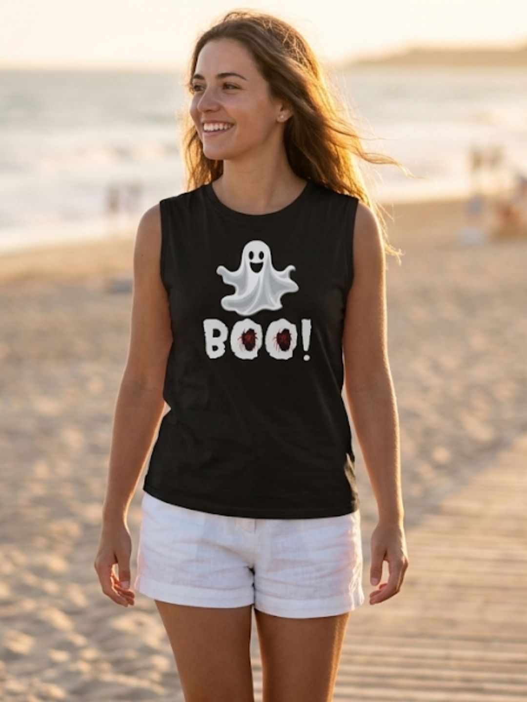 Ghost BOO! Muscle Tank – Women’s Black
